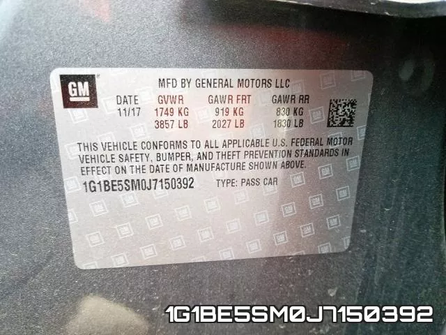 1G1BE5SM0J7150392 фото 2