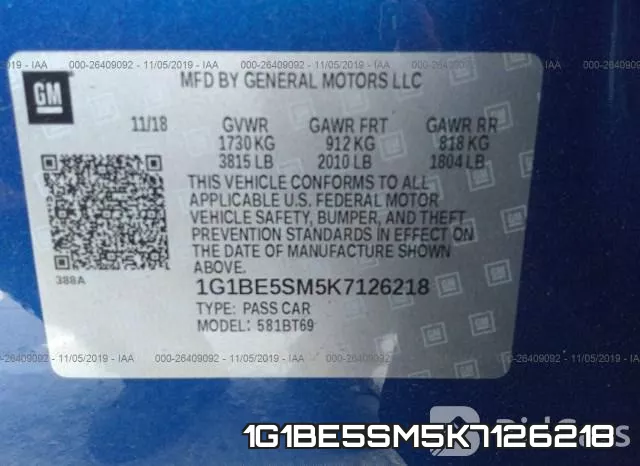 1G1BE5SM5K7126218 фото 10