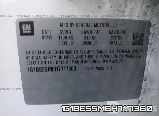 1G1BE5SM6H7117360 фото 9