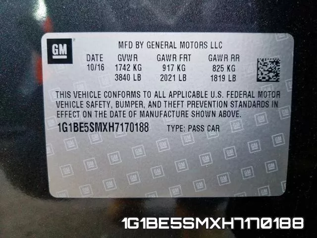 1G1BE5SMXH7170188 фото 2