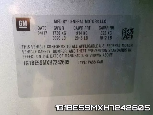 1G1BE5SMXH7242605 фото 2