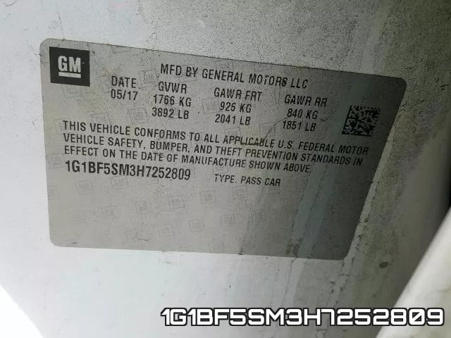 1G1BF5SM3H7252809 фото 2