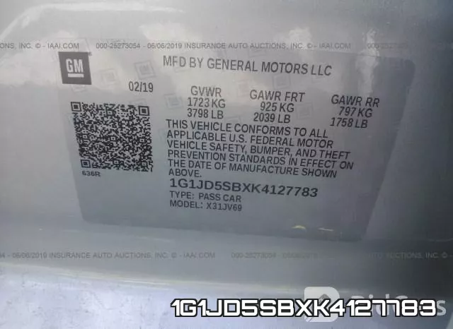 1G1JD5SBXK4127783 фото 8