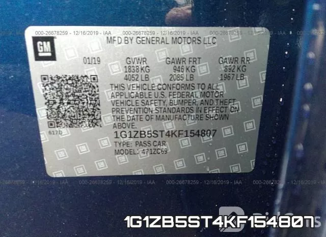 1G1ZB5ST4KF154807 фото 9