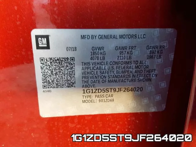 1G1ZD5ST9JF264020 фото 2
