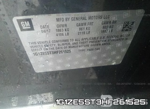 1G1ZE5ST3HF261525 фото 8