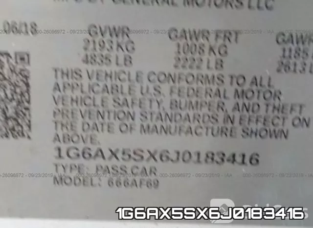 1G6AX5SX6J0183416 фото 9