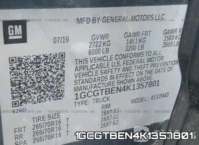 1GCGTBEN4K1357801 фото 9