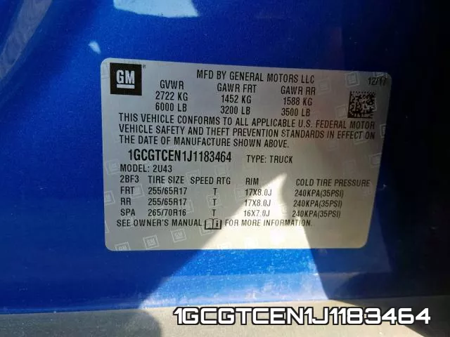 1GCGTCEN1J1183464 фото 2