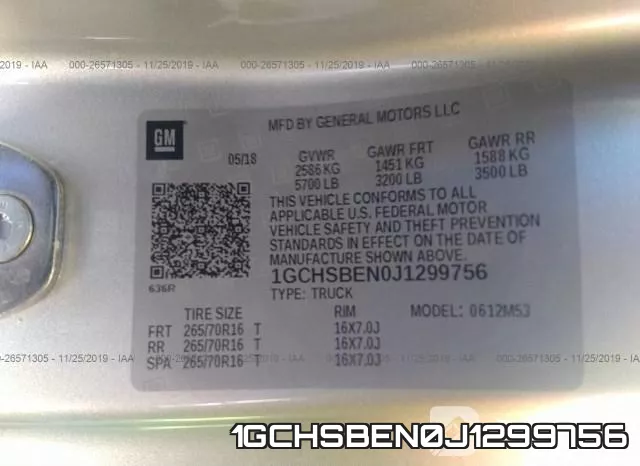 1GCHSBEN0J1299756 фото 9