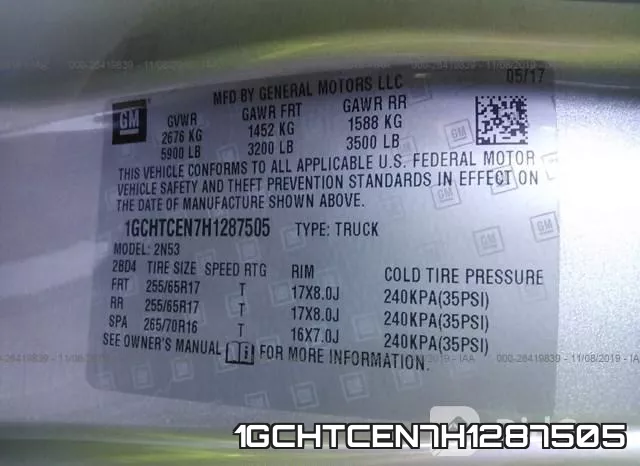 1GCHTCEN7H1287505 фото 8