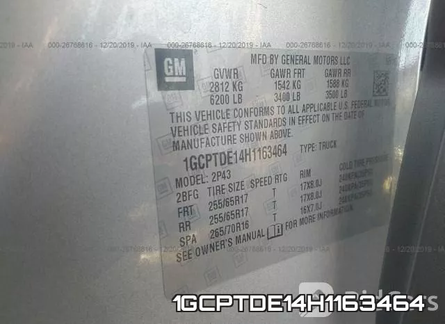 1GCPTDE14H1163464 фото 8