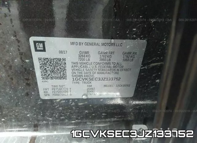 1GCVKSEC3JZ133752 фото 9