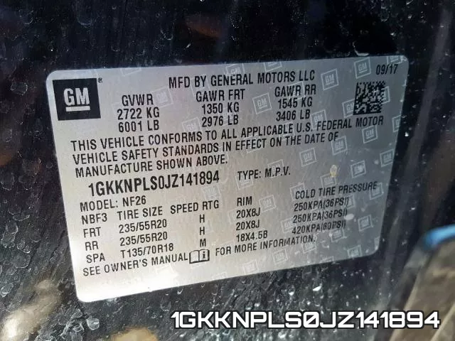 1GKKNPLS0JZ141894 фото 2