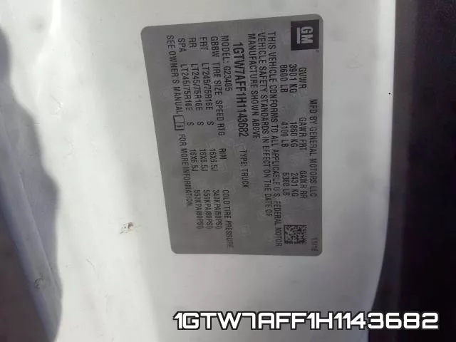 1GTW7AFF1H1143682 фото 2