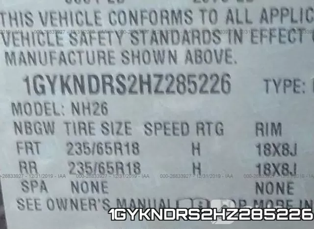 1GYKNDRS2HZ285226 фото 10
