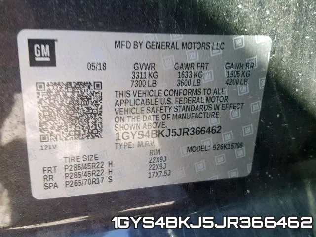 1GYS4BKJ5JR366462 фото 2