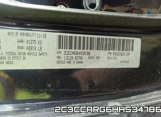 2C3CCARG6HH534786 фото 8