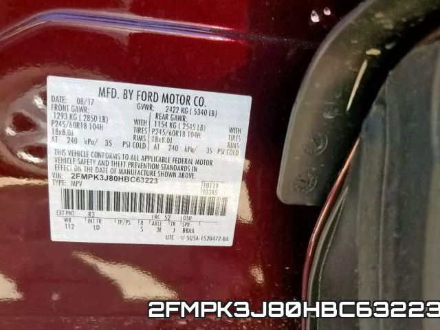 2FMPK3J80HBC63223 фото 2