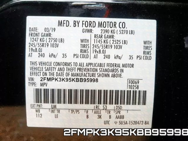 2FMPK3K95KBB95998 фото 2