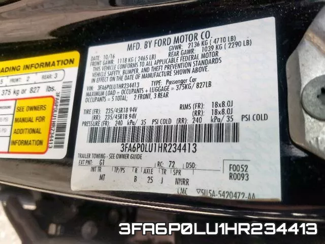 3FA6P0LU1HR234413 фото 2