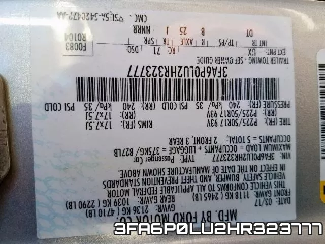 3FA6P0LU2HR323777 фото 2