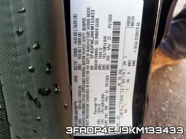 3FADP4EJ9KM133433 фото 2