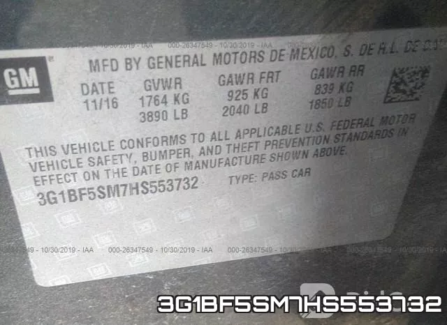 3G1BF5SM7HS553732 фото 9
