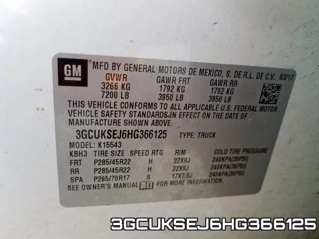 3GCUKSEJ6HG366125 фото 2