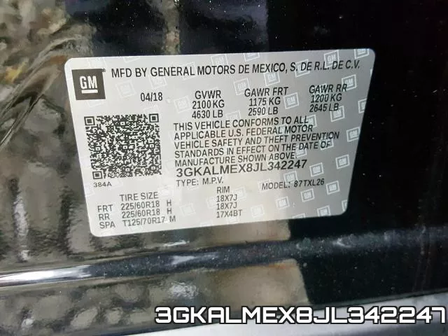 3GKALMEX8JL342247 фото 2