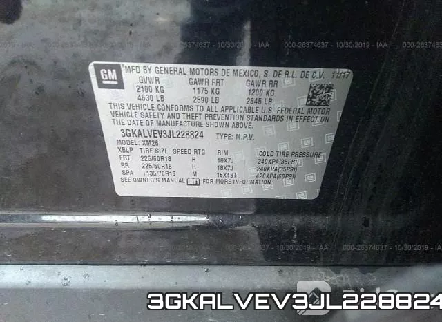 3GKALVEV3JL228824 фото 9