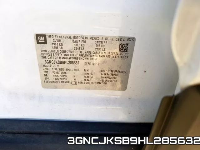 3GNCJKSB9HL285632 фото 2