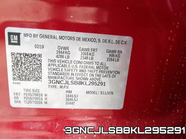 3GNCJLSB8KL295291 фото 2