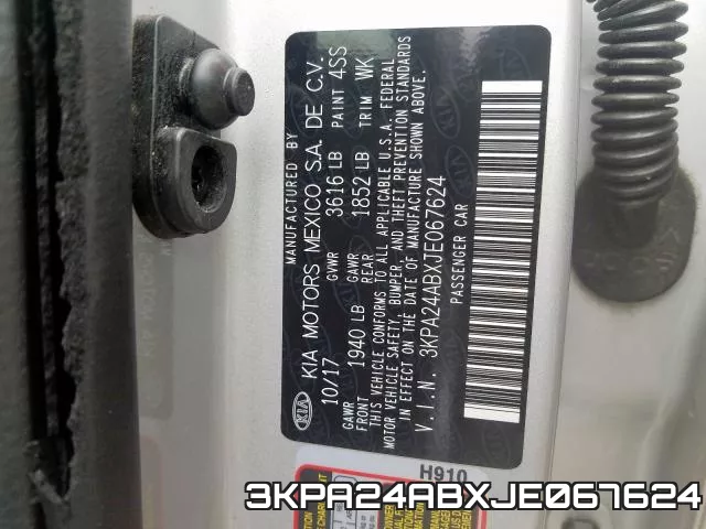3KPA24ABXJE067624 фото 2