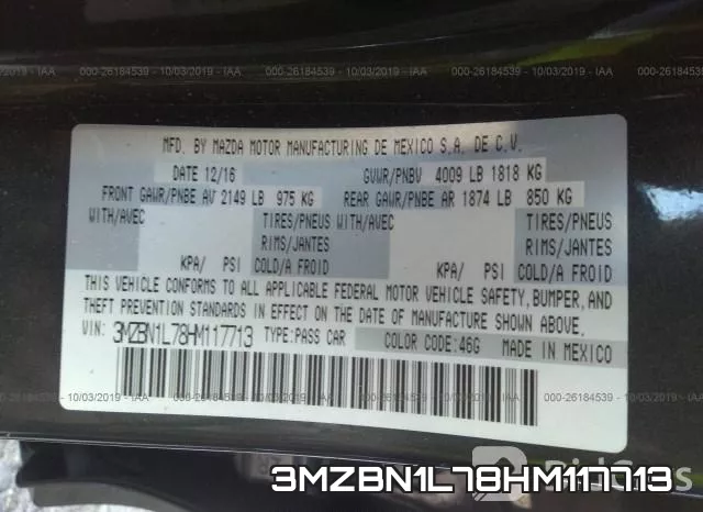 3MZBN1L78HM117713 фото 7