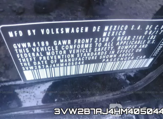 3VW2B7AJ4HM405044 фото 8