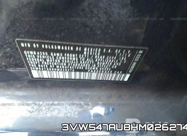 3VW547AU8HM026274 фото 8