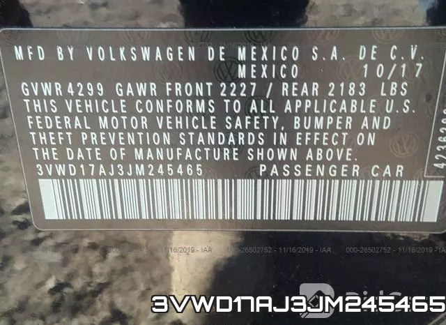 3VWD17AJ3JM245465 фото 7