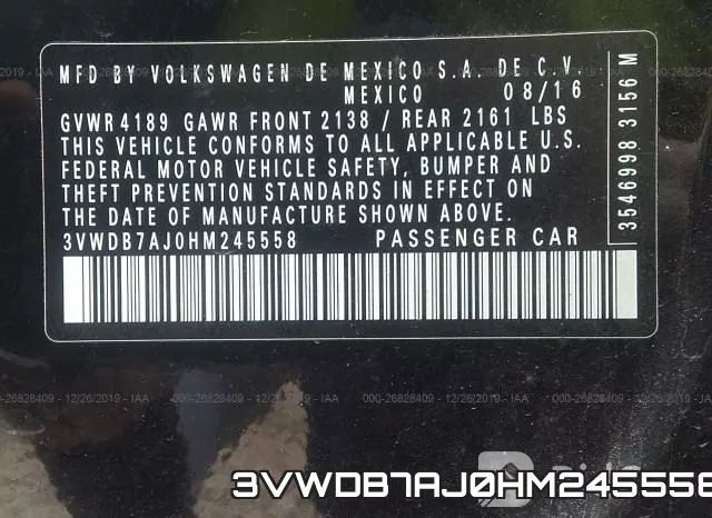 3VWDB7AJ0HM245558 фото 9