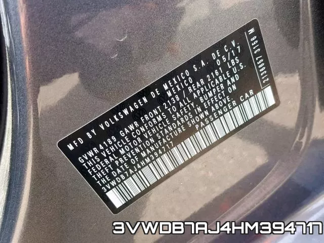 3VWDB7AJ4HM394717 фото 2