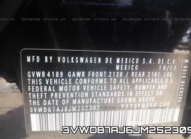 3VWDB7AJ6JM252309 фото 9