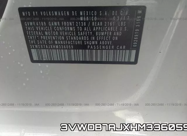 3VWDB7AJXHM336059 фото 7