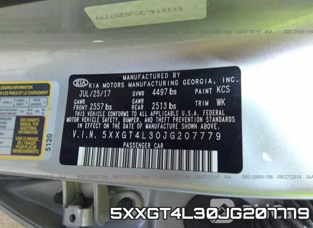 5XXGT4L30JG207779 фото 8