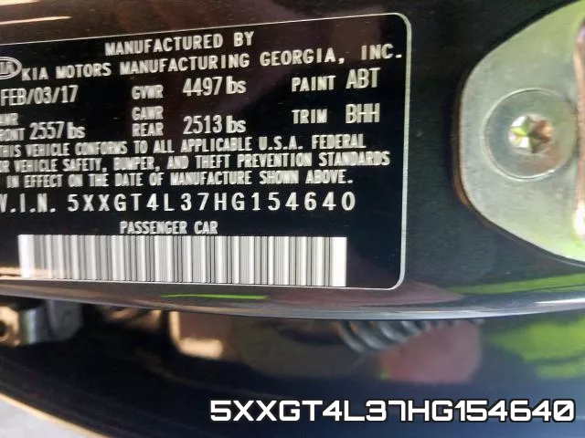 5XXGT4L37HG154640 фото 2
