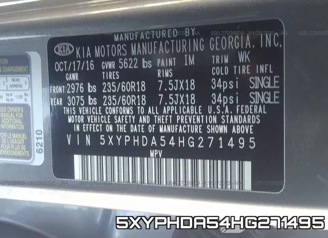 5XYPHDA54HG271495 фото 9
