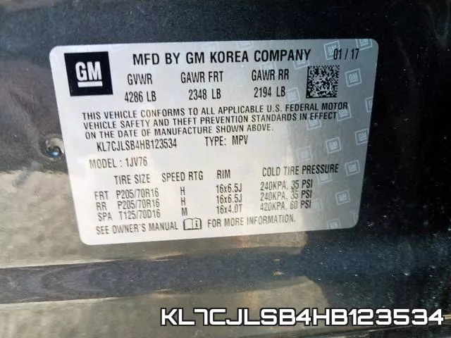 KL7CJLSB4HB123534 фото 2