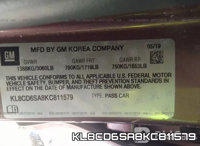 KL8CD6SA8KC811579 фото 8