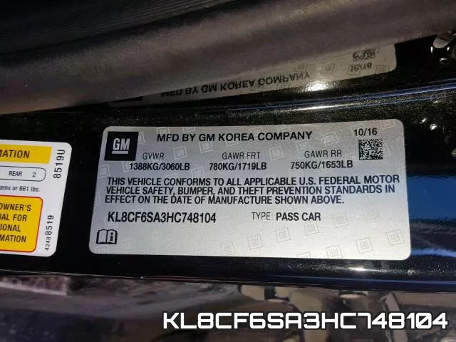 KL8CF6SA3HC748104 фото 2