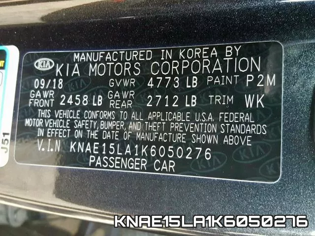 KNAE15LA1K6050276 фото 2