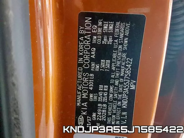 KNDJP3A55J7585422 фото 2